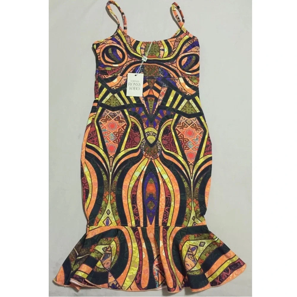 TORN BY RONNY KOBO Womens Gold-Multi Printed - Picture 2 of 5